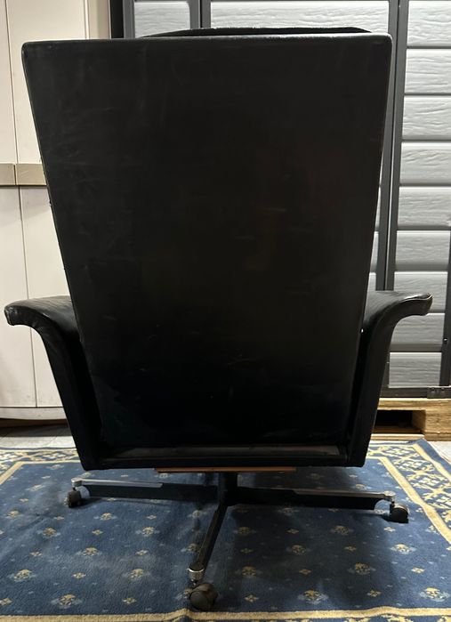 Cadeirão reclinável em pele 1960-70s alemanha