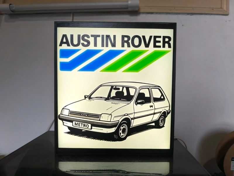 Lightbox/ Luminaria decorativa Austin Rover Metro