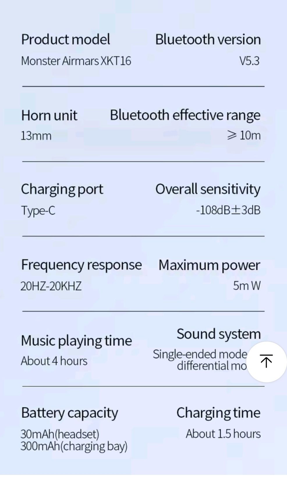 Original monster xkt16 bluetooth v5.3 fones de
ouvido sem fio longa es