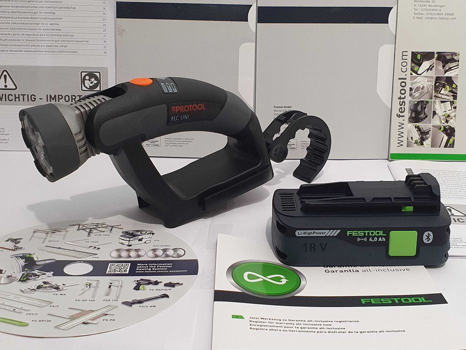 Zestaw Latarka+bateria 18v PROTOOL- FESTOOL na baterie 10,8v-12v-14,4v