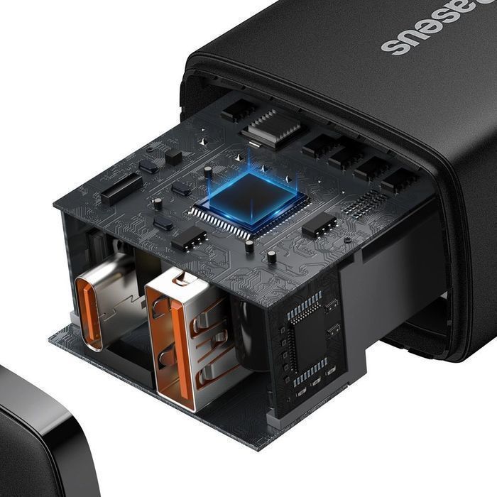 Baseus Compact szybka ładowarka sieciowa USB / USB C 20W 3A PD QC 3.0