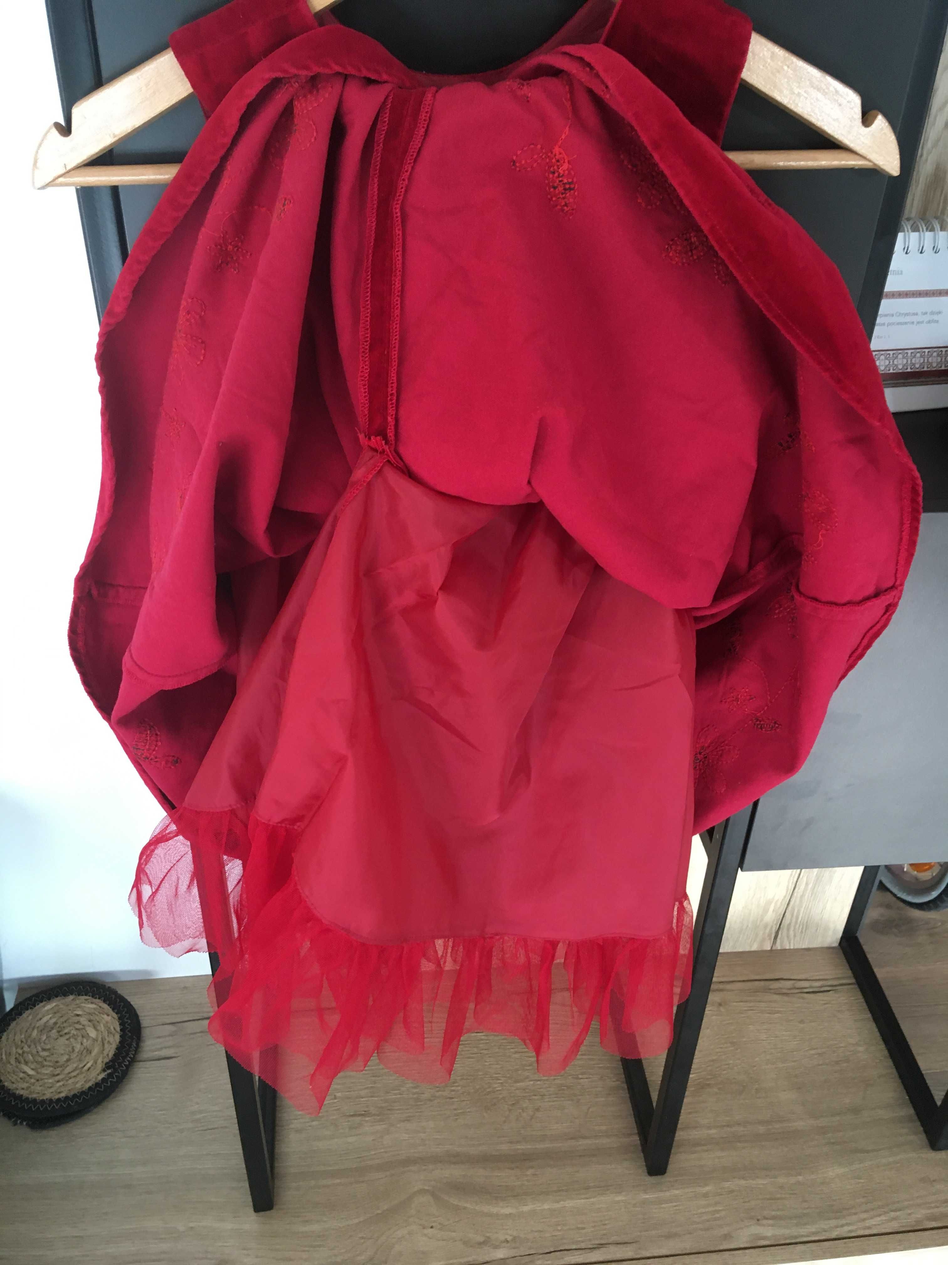 Sukienka St. Bernards 104 cm welurowa