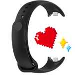Silikonowy pasek do zegarka nowy mi band 8 czarny 9 + gratis druga par