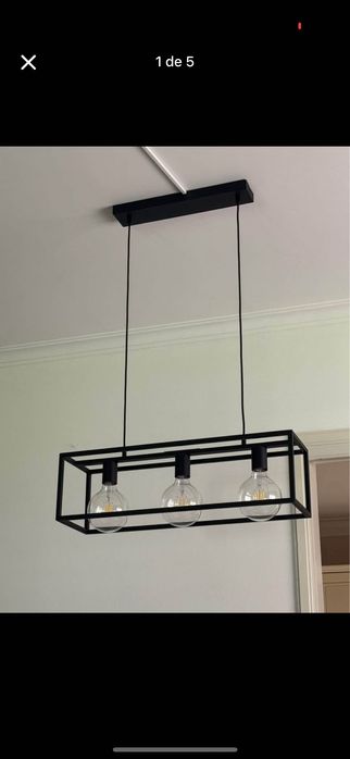 Candeeiro moderno teto preto