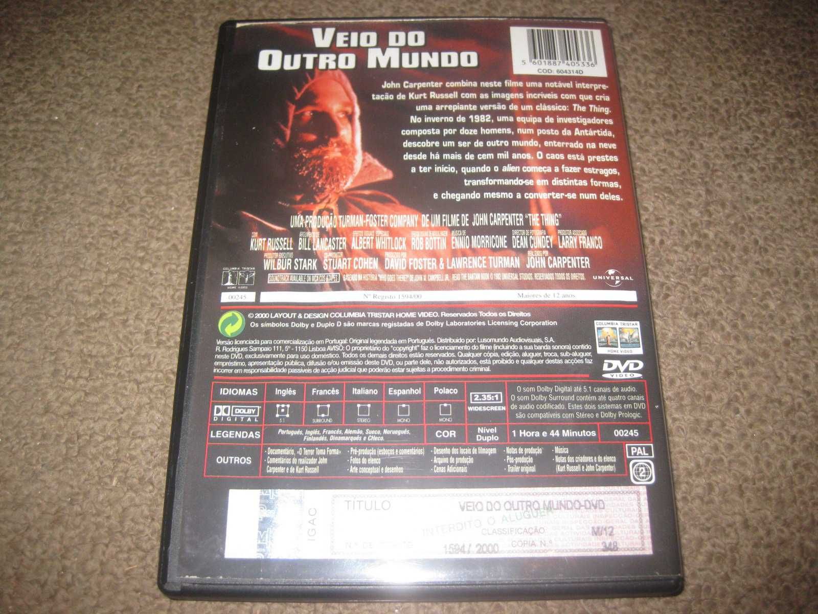 DVD "Veio Do Outro Mundo" de John Carpenter/Raro!