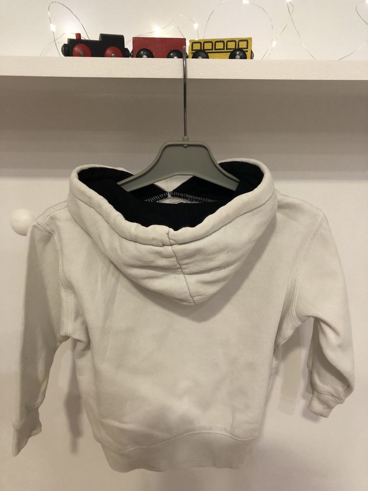 Bluza dresowa chłopięca z kapturem biała Reserved 98