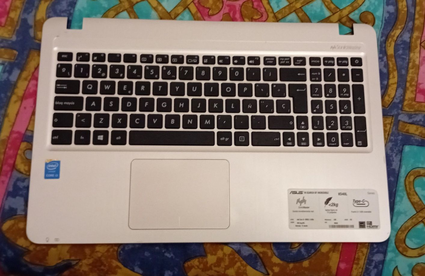 Teclado do portátil Asus K540L espanhol