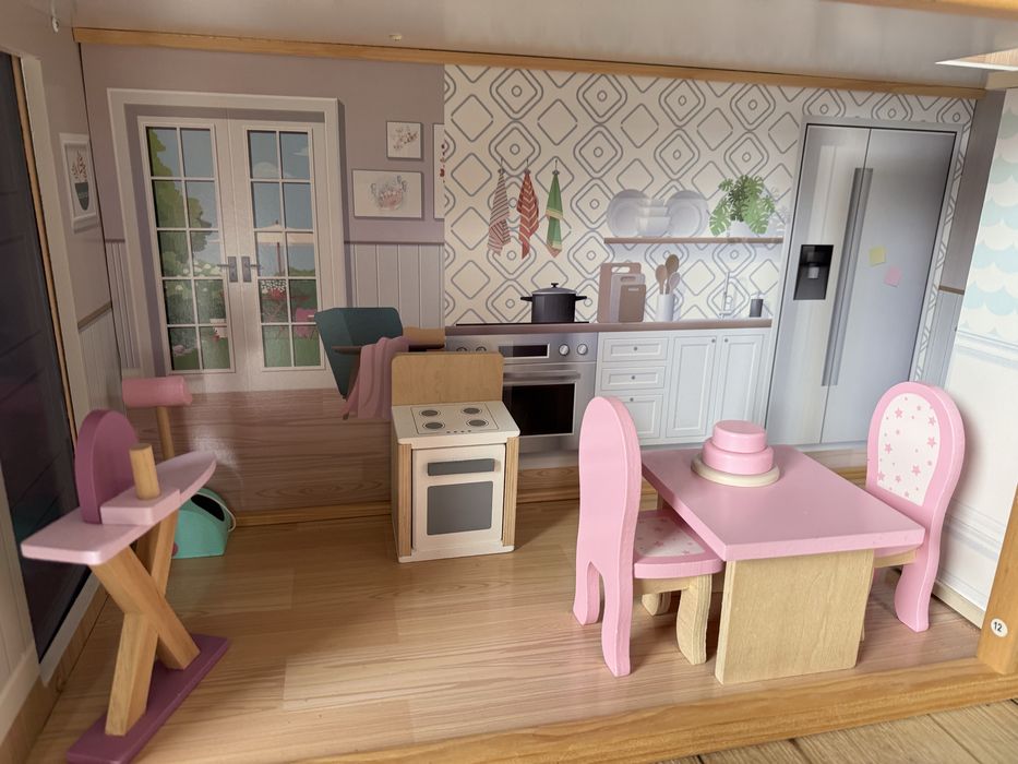 Duży Domek drewniany dla lalek , ecotoys, rezydencja maya