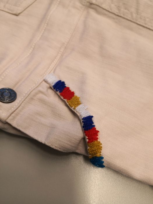 Jardineira calção ganga zippy 24/36 meses