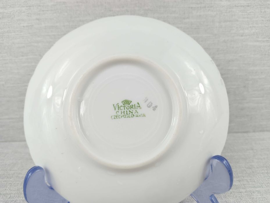 Porcelana 2 x duo cukiernica mlecznik Victoria China Czechoslovakia