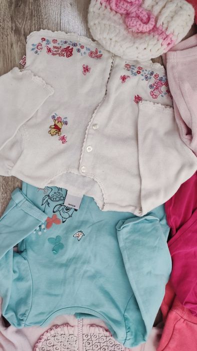 Ubranka dla dziewczynki bluzki bluzy spodenki 62-68