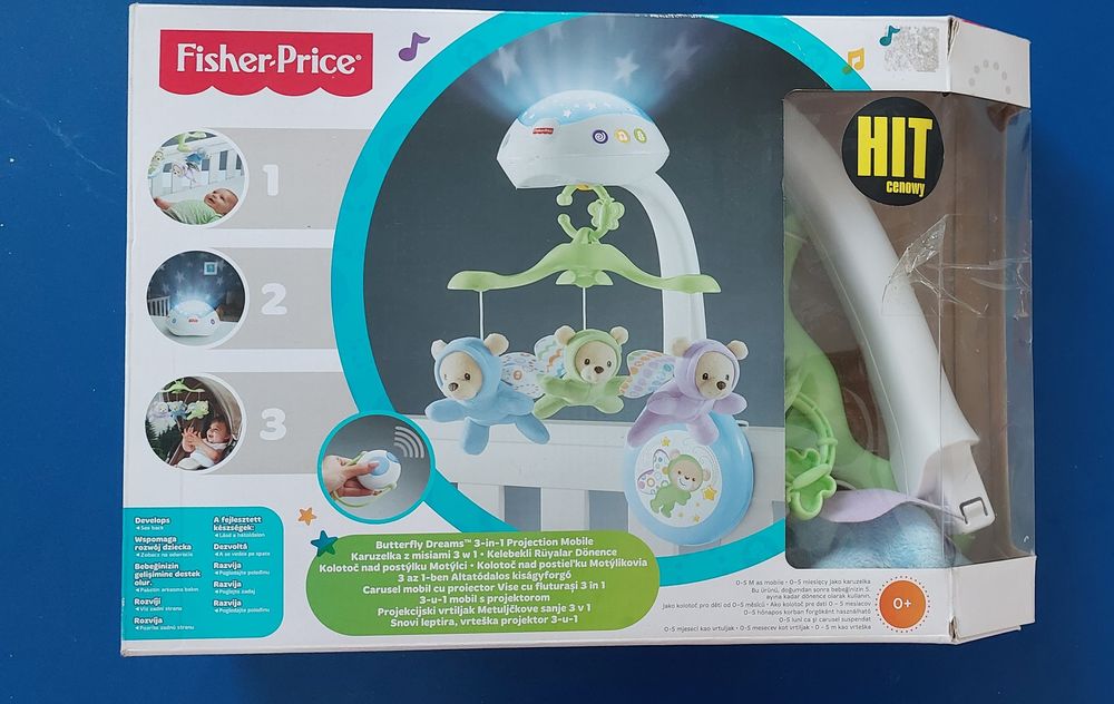 Karuzela z misiami Fisher Price nad łóżeczko