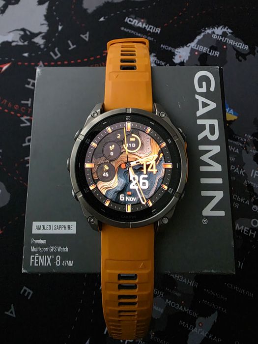 Часы GARMIN FENIX 8. 47mm. AMOLED Sapphire Titanium