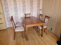 Stół rozkładany 90x140cm(220) + 6 krzeseł