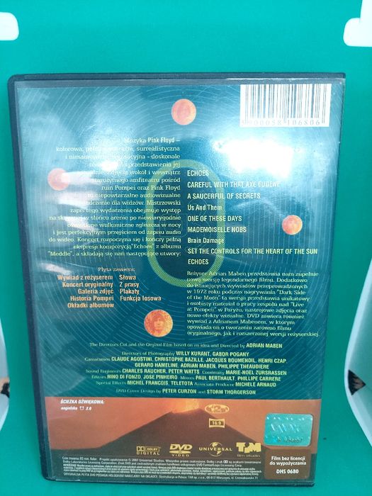 4 koncery DVD Pink Floyd Pompeii,Fish,Blondie, ELP