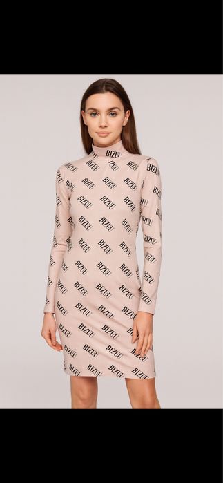 Rozowa sukienka bizuu M logowana