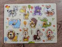 Puzzle drewniane Afryka zwierzęta