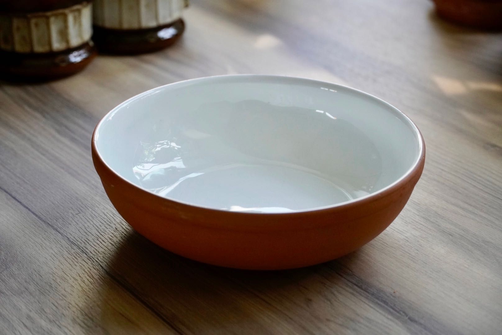 Miska terracotta Toskania Italy szkliwiona terakota retro talerz