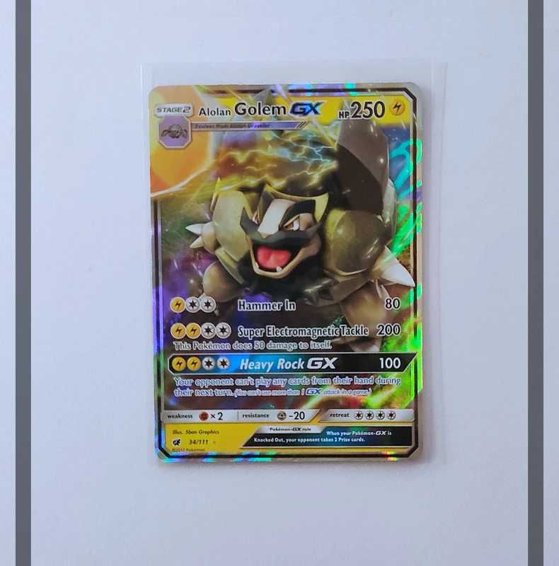 Alolan Golem Gx 34/111 CIN Pokemon ENG-NM
