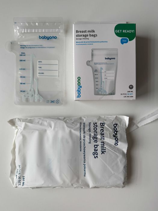 BABYONO woreczki do przechowywania i mrożenia pokarmu – 26 szt. z 30