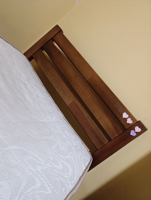 Ліжко односпальне дерев'яне матрац 80см кровать односпальна