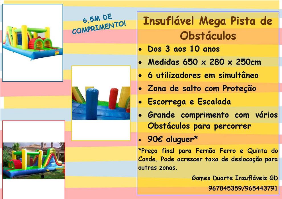 Aluguer de insufláveis LOW COST Festas aniversário