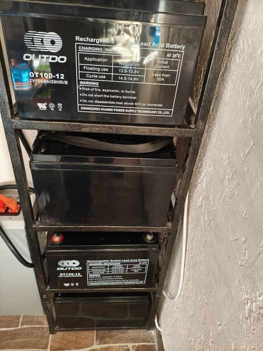 Акумулятори  AGM для сонячної станції OUTDO 100 Аг бу 4 шт