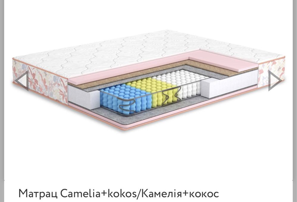 Камелія Двохсторонній Кокос 160х200, склад матраців, гуртівня матраців