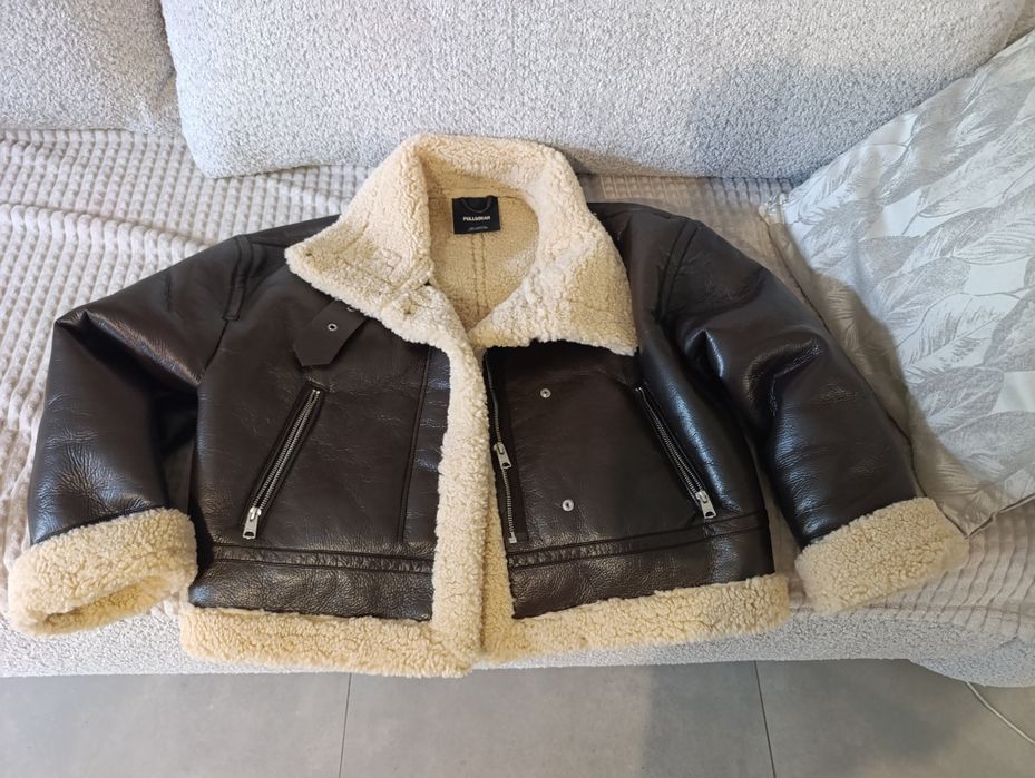 Kurtka pilotka z kożuchem – Pull&Bear, rozmiar M