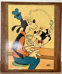 Mickey i Goofy Disney stary plakat