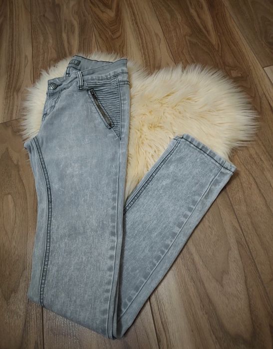 Spodnie skinny rurki szare, rozmiar M 38 Miss RJ jesienny look