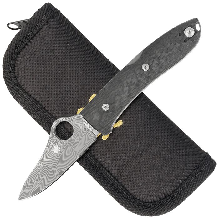 Nóż składany Spyderco SpyOpera Sprint Run Carbon Fiber, Damasteel Thor