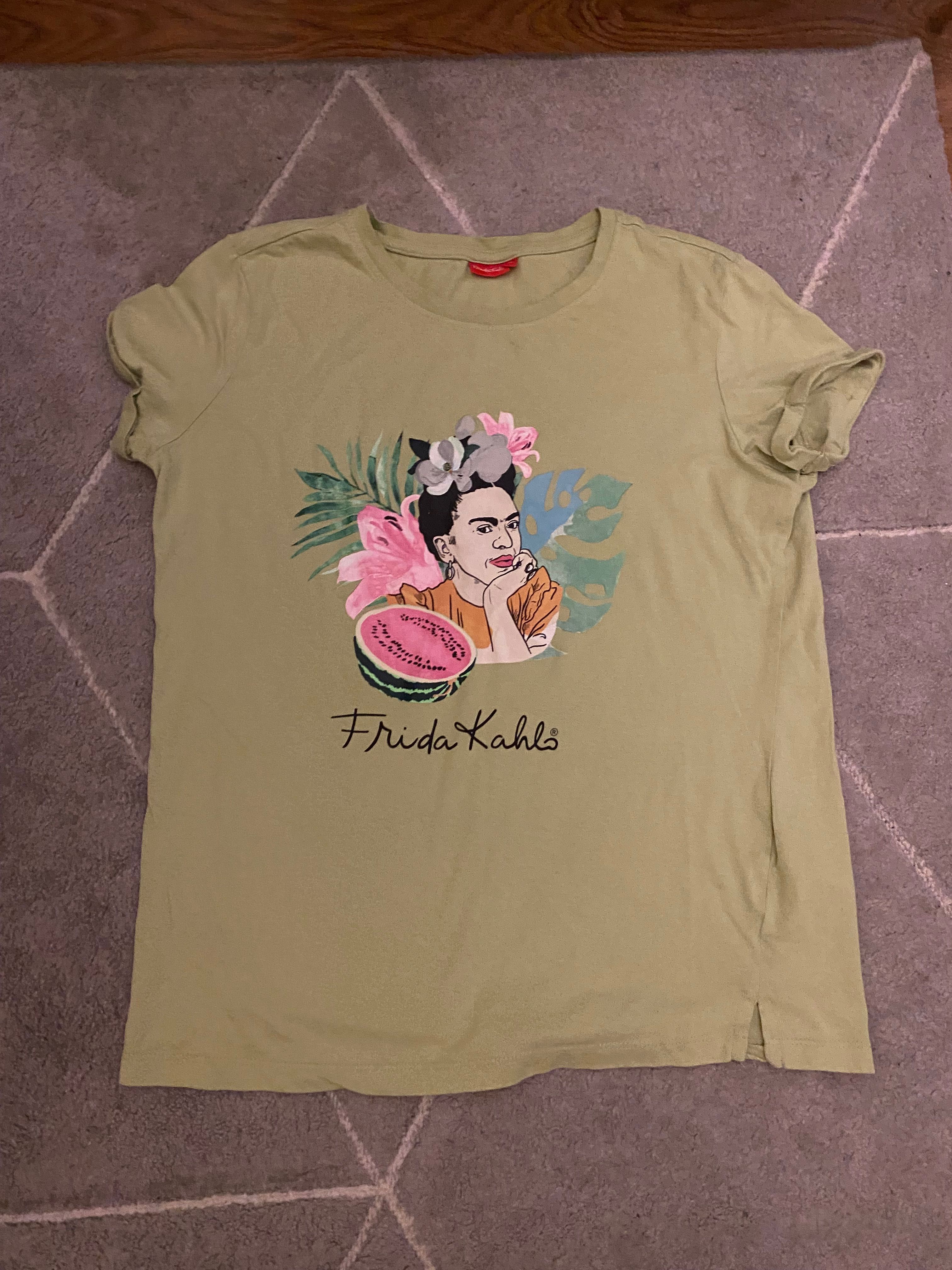 zielony T-shirt Frida Kahlo r. S