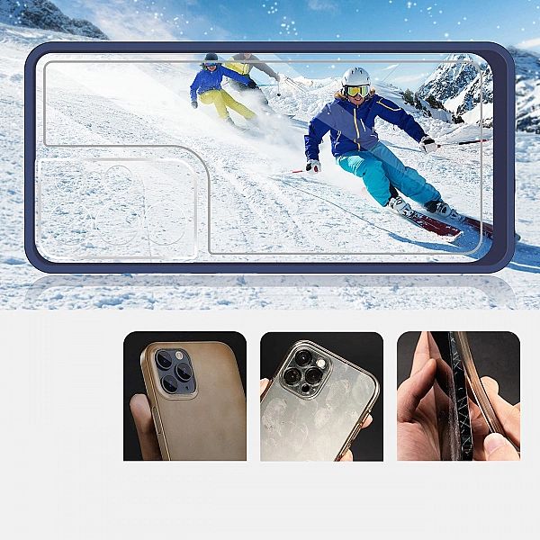 Clear 3in1 etui do Samsung Galaxy S21 Ultra 5G żelowy pokrowiec z ramk