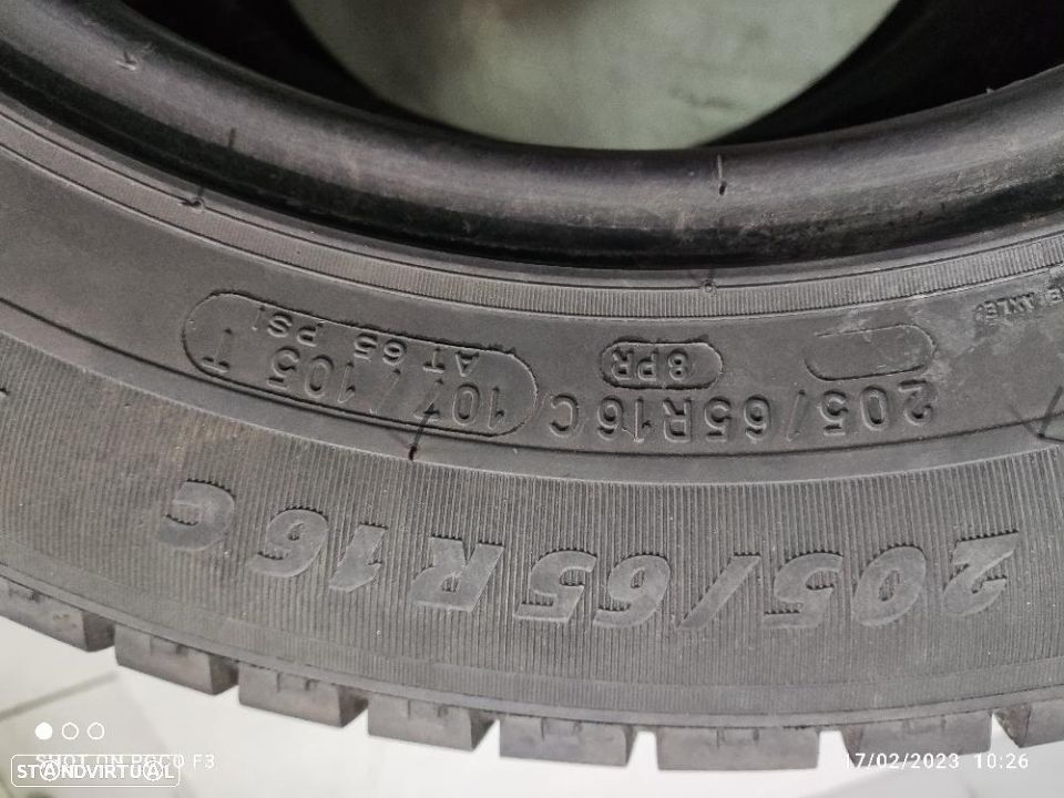 2 pneus semi novos 205-65r16c michelin - oferta dos portes