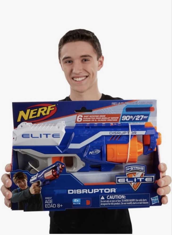 NERF Disruptor Elite Blaster - 6-Dart Rotating Drum