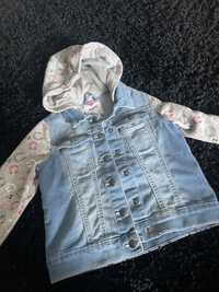 Jeansowo - bluzowo kurtka dla dziewczynki