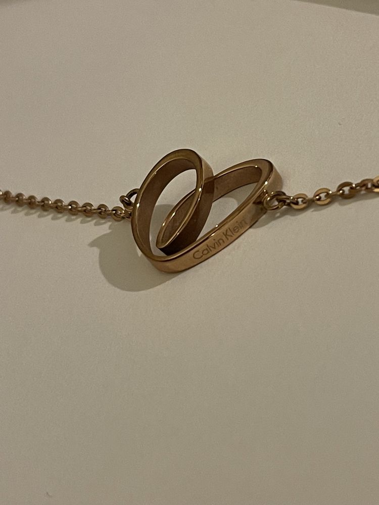 Naszyjnik + Bransletka Calvin Klein oryginala ! Serce w kolorze złota