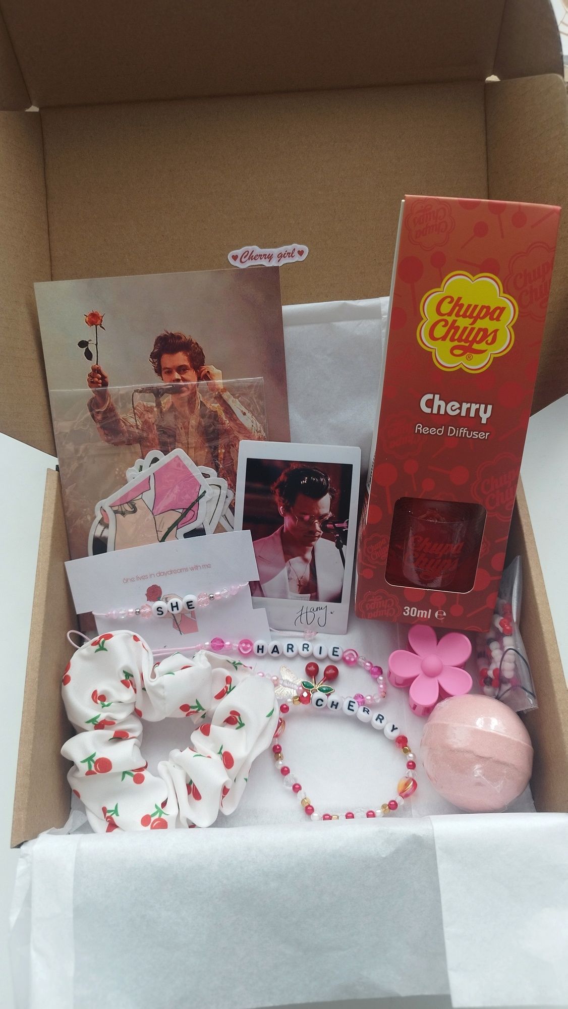Harry Styles box cherry fine line