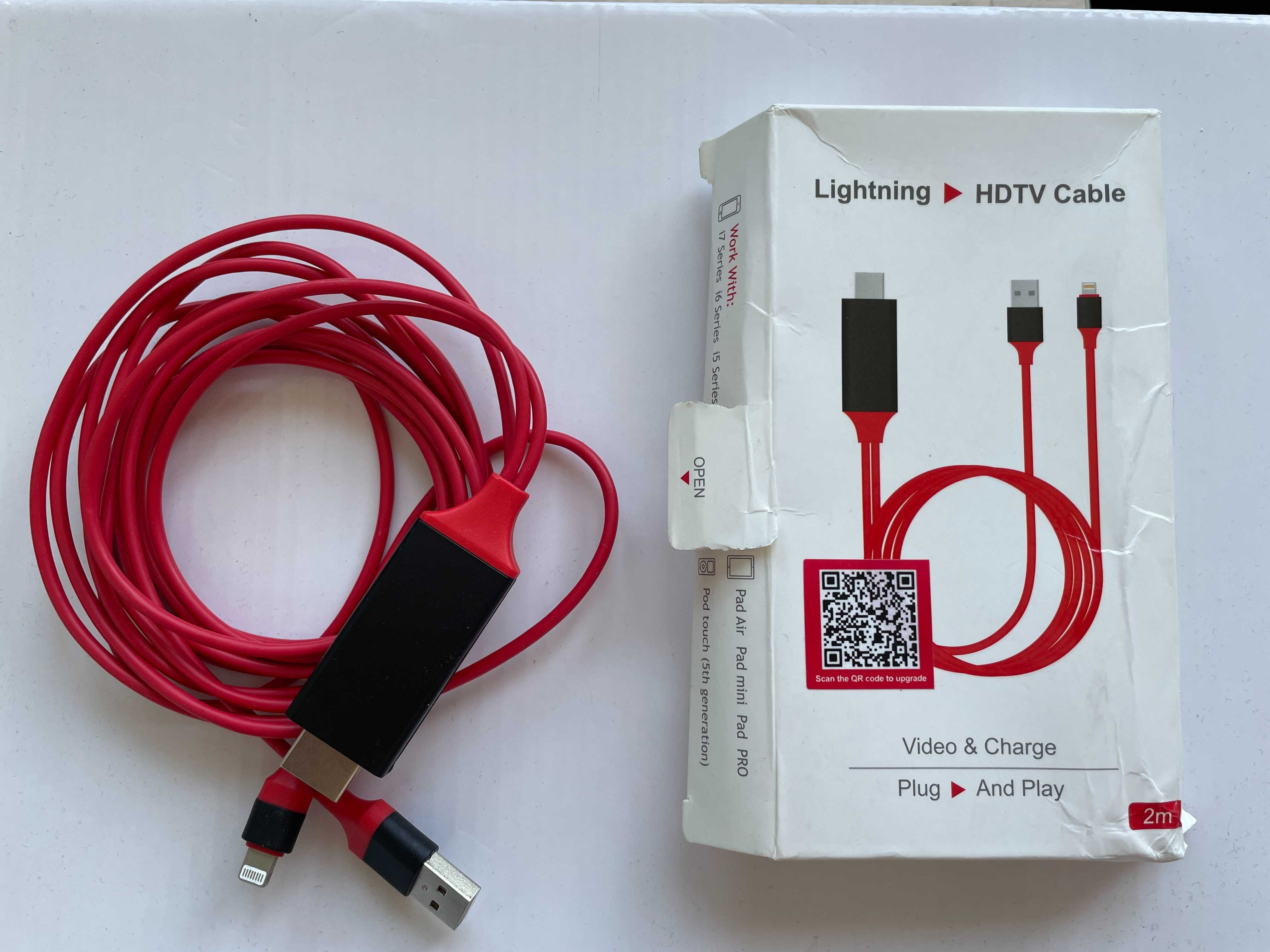 MHL Lightning + USB на HDMI кабель 2 м 1080р для подключения к ТВ