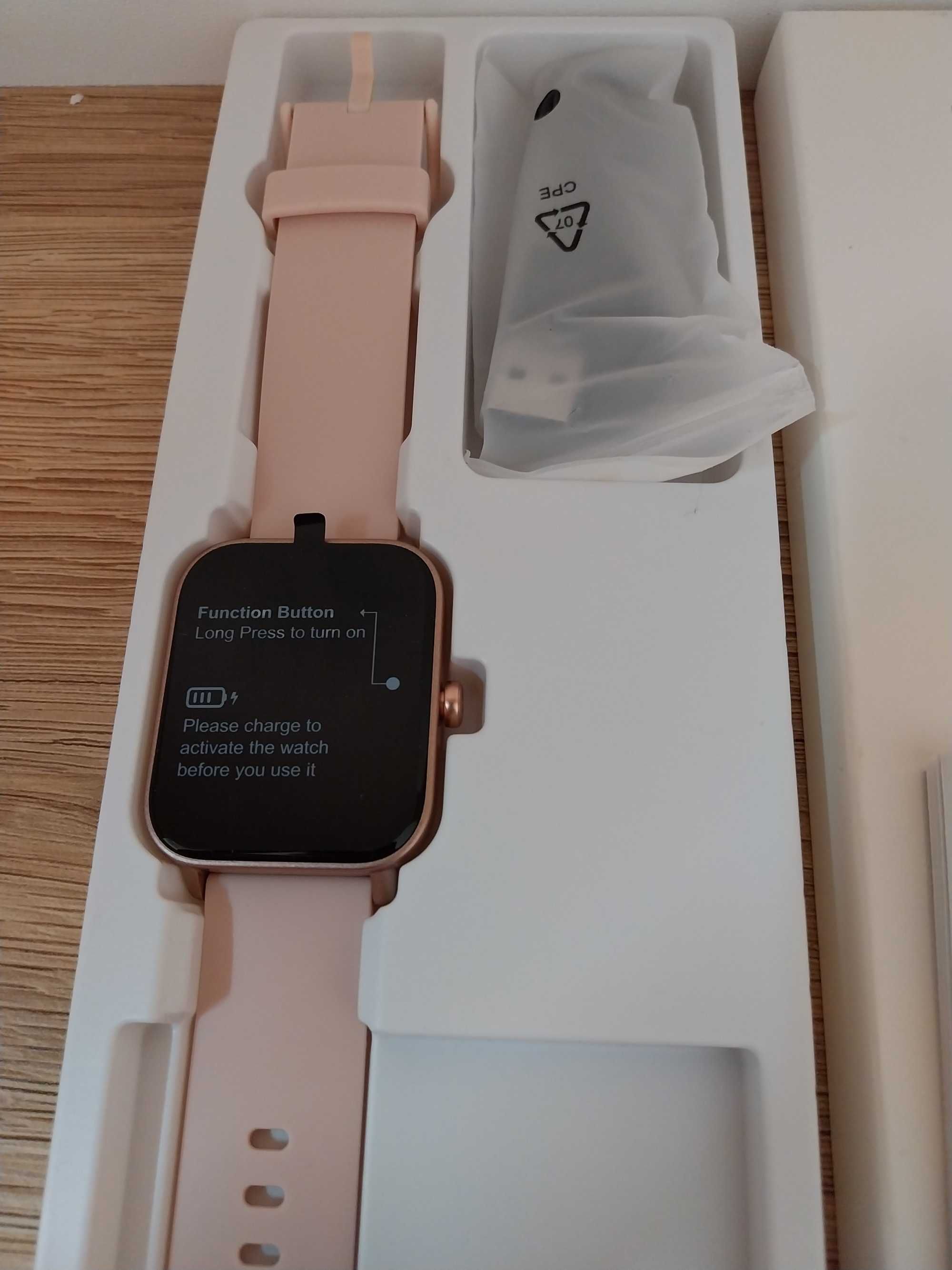 Smartwatch Toobur idw19 różowy zegarek fitness damski