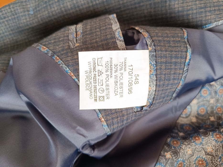 Garnitur męski kratka