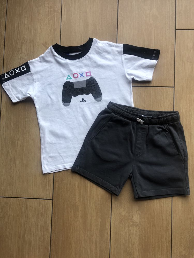 Spodenki + bluzka PlayStation, ZARA, rozmiar 116