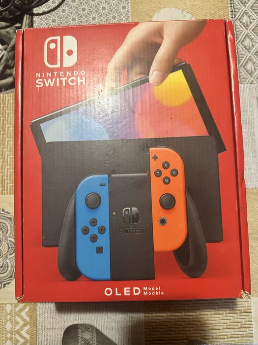 Nintendo Switch OLED (Red-Neon Blue) + 256 Гб карта памʼяті