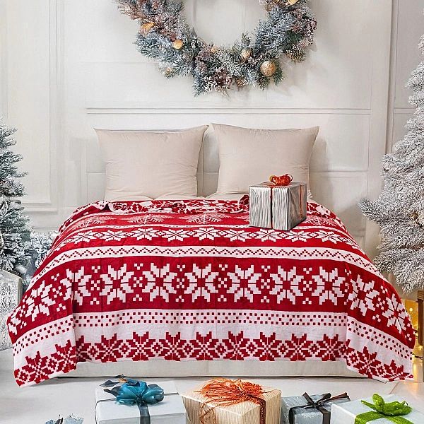 Koc ŚWIĄTECZNY 200x220 narzuta na łóżko kanapę sofę MIKROFIBRA Donato