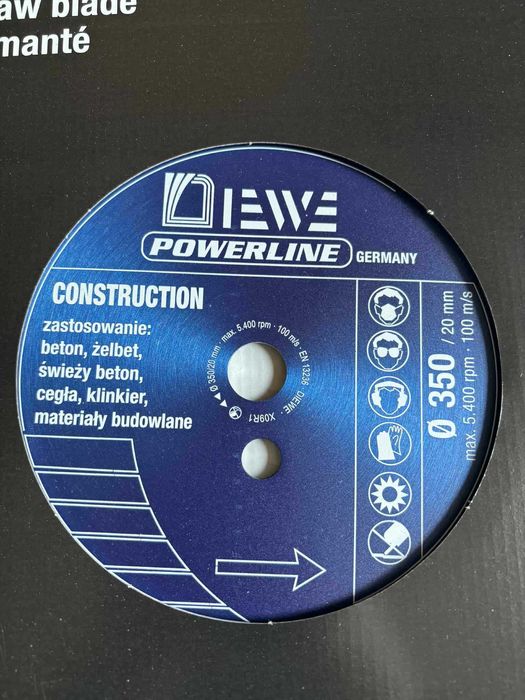 Tarcza do betonu diamentowa Power Line Construction 350/20 i 350/25,4