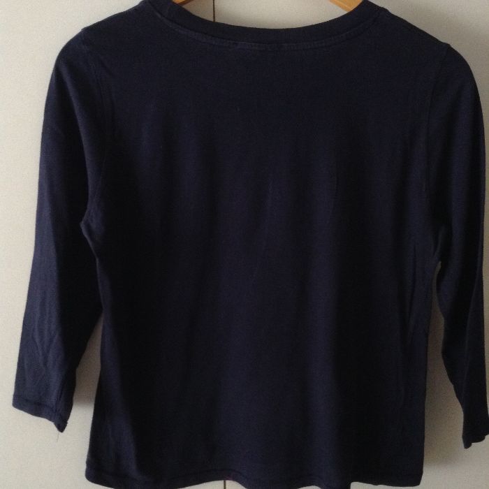 Camisola básica azul escura zara com etiqueta
