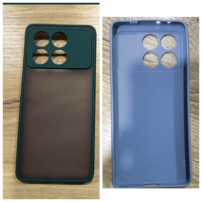 Чехол для poco x6 pro (зелёный и пурпурный)