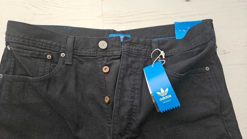 Nowe z metkami czarne jeansy Adidas W34 L32