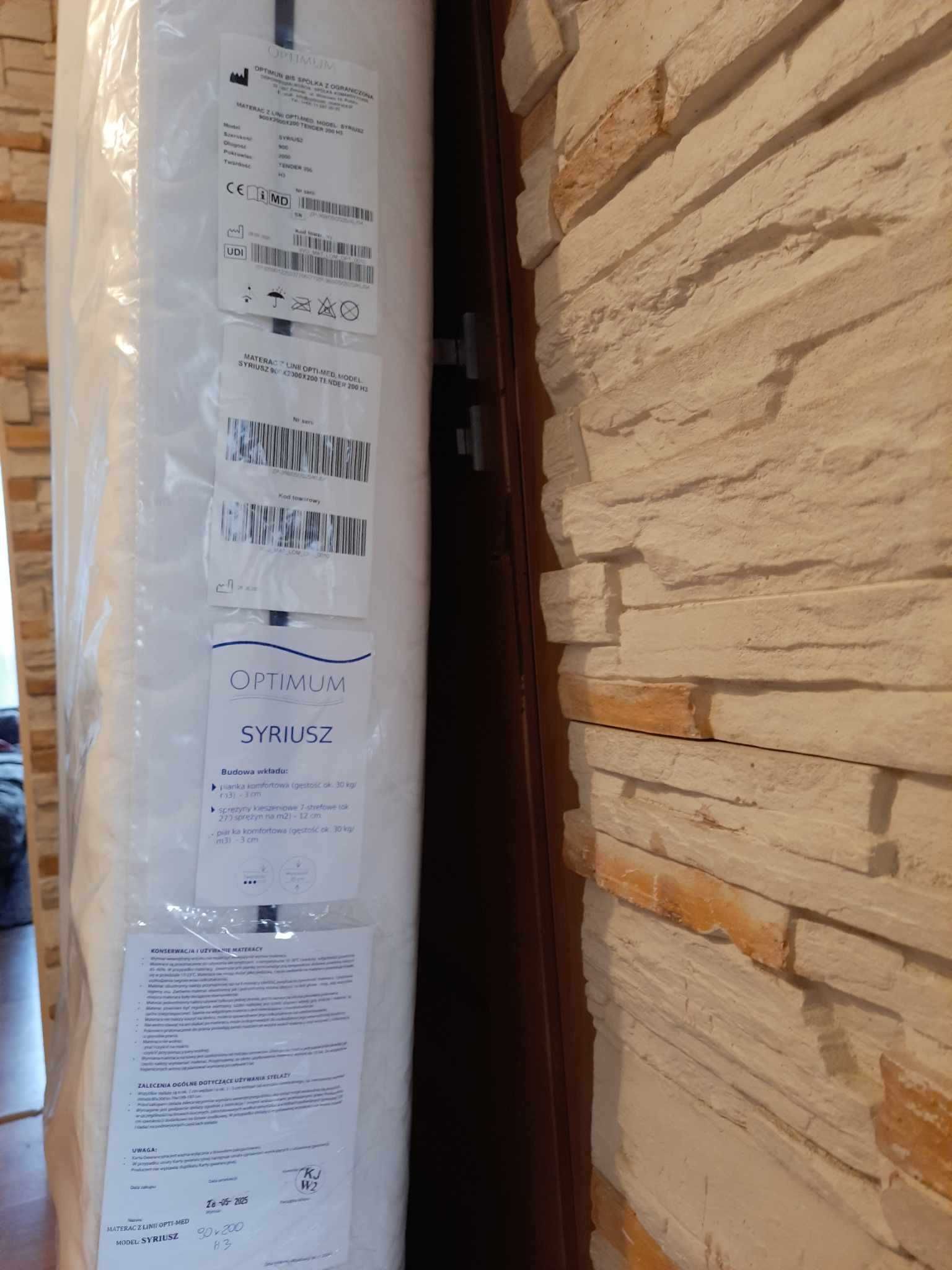 Materac Syriusz Optima 90x200 - NOWY w dobrej cenie :)